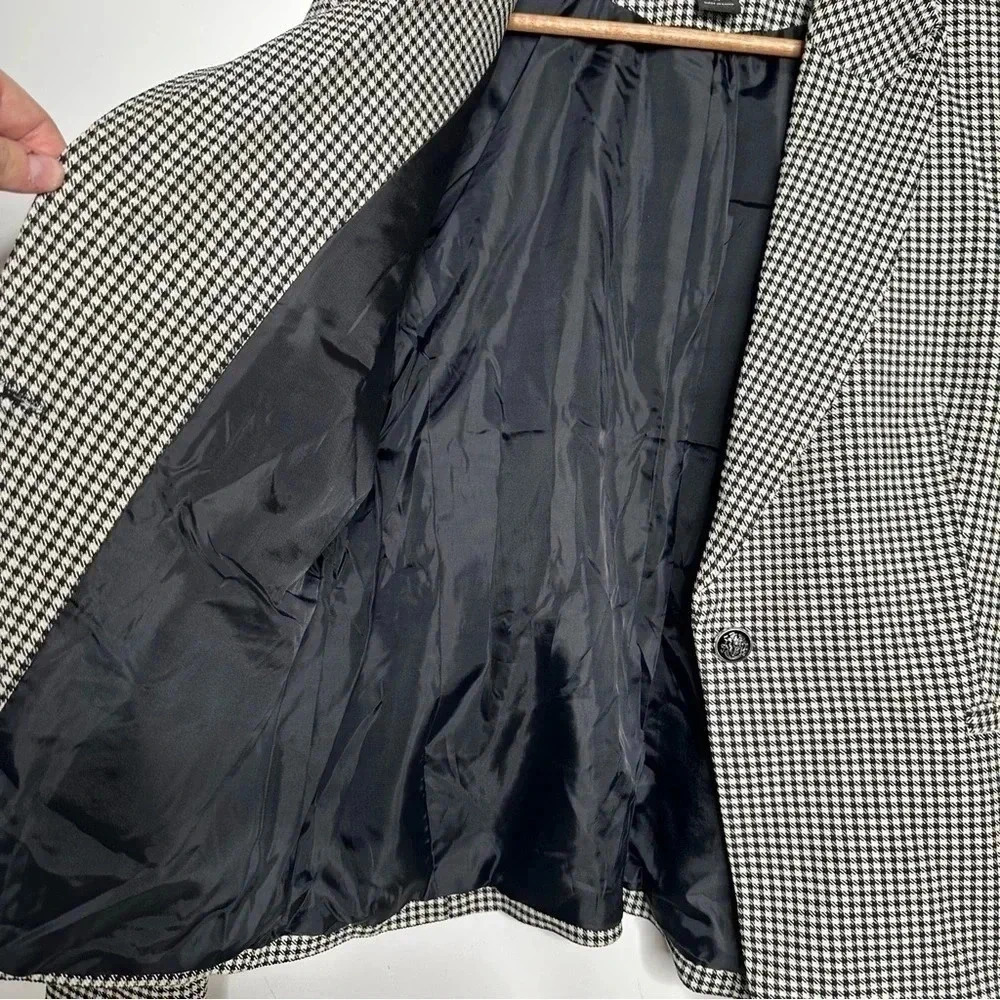 Rachel Zoe Houndstooth One Button Blazer Size Large - Picture 6 of 9